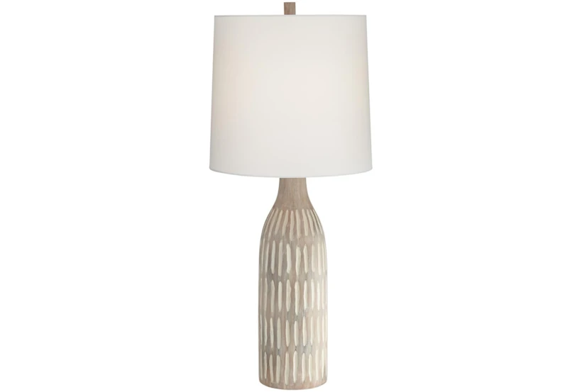 33 Inch Carved Pattern Table Lamp - 360
