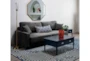 Pascal II Granite Grey 91" Queen Convertible Futon Sleeper Sofa Bed - Room