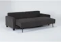 Pascal II Granite Grey 91" Queen Convertible Futon Sleeper Sofa Bed - Side