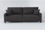Pascal II Granite Grey 91" Queen Convertible Futon Sleeper Sofa Bed - Signature