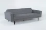 Petula II Slate 85" Convertible Sofa Bed - Side