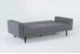 Petula II Slate Grey 85" Convertible Futon Sleeper Sofa Bed - Sleeper