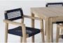 Crew Navy 79" Outdoor Dining Set For 6 - Detail