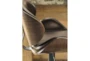 Savoy Brown Adjustable Swivel Bar Stool With Back - Detail