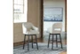 Remy White Upholstered Swivel 31 Inch Bar Stool Set Of 2 - Room