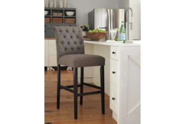 Roswell Graphite 30 Inch Bar Stool Set Of 2