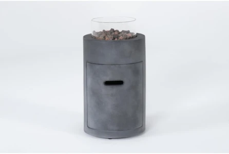 Round Column 17" Firepit With Cover