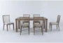 Luis 72-90" Extendable Dining With Wood Back Chair Set For 6 - Signature