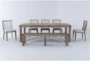 Luis Dining With Wood Back Chairs And Bench Set For 6 - Signature