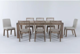 Luis Dining With Wood Back And Upholstered Chairs Set For 8