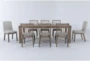 Luis 72-90" Extendable Dining With 6 Wood Back + 2 Upholstered Chair Set For 8 - Signature