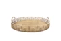 24 & 30" Natural Rattan Round Trays Set Of Two - Detail