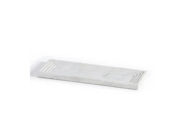 20 Inch White Marble Tray
