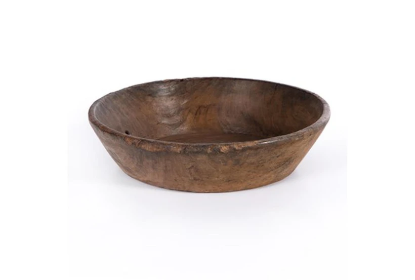 17 Inch Reclaimed Natural Wooden Bowl - 360