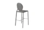 Oval Back Grey Faux Leather 30 Inch Bar Stool-Set Of 2 - Detail