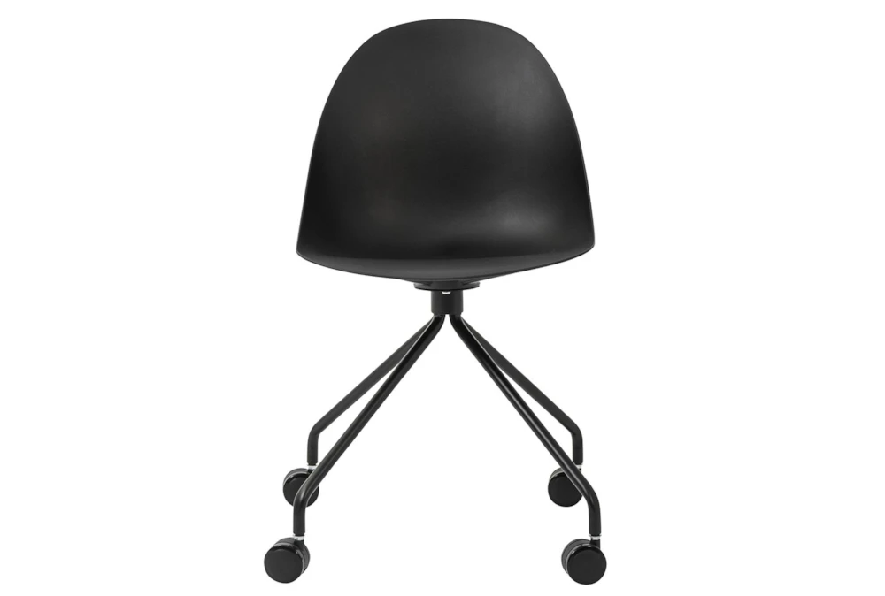 Rimmel Black Rolling Office Desk Chair