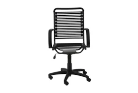 Uppsala Black And Graphite High Back Flat Bungee Desk Chair