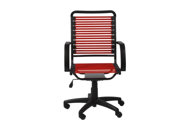 Uppsala Red And Graphite High Back Flat Bungee Desk Chair - 360