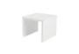 Wells High Gloss White End Table - Detail