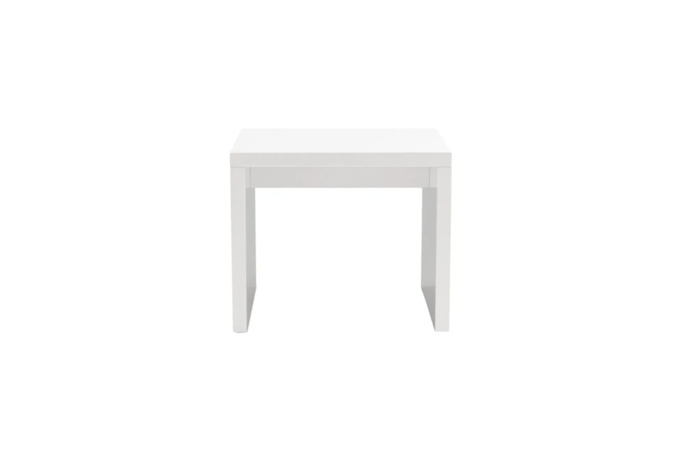 Wells High Gloss White End Table