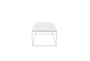 Riley White Rectangle Coffee Table With Polished Stainless Steel Base - Detail