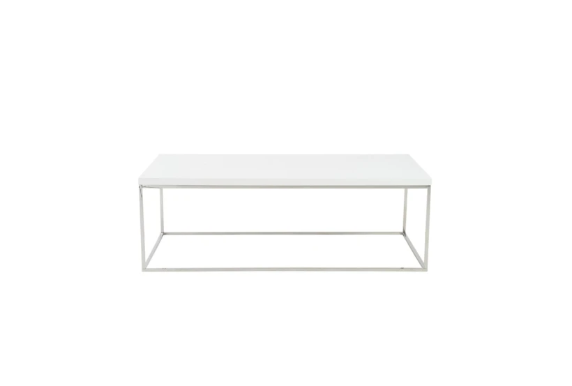 Riley White Coffee Table - 360