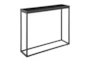 Riley High Gloss Black 35 Inch Console Table With Matte Black Base - Detail