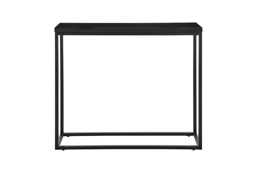 Riley High Gloss Black 35" Console Table With Matte Black Base - 360