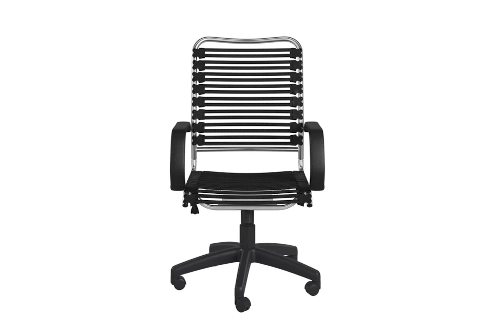 Oslo Black And Aluminum High Back Bungee Desk Chair