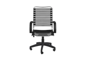 Oslo Black And Aluminum High Back Bungee Desk Chair