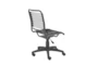 Uppsala Black And Graphite Low Back Bungee Rolling Office Desk Chair - Detail