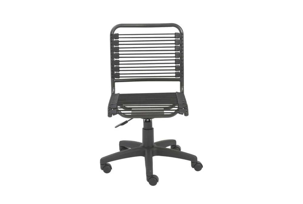 Uppsala Black And Graphite Low Back Bungee Rolling Office Desk Chair
