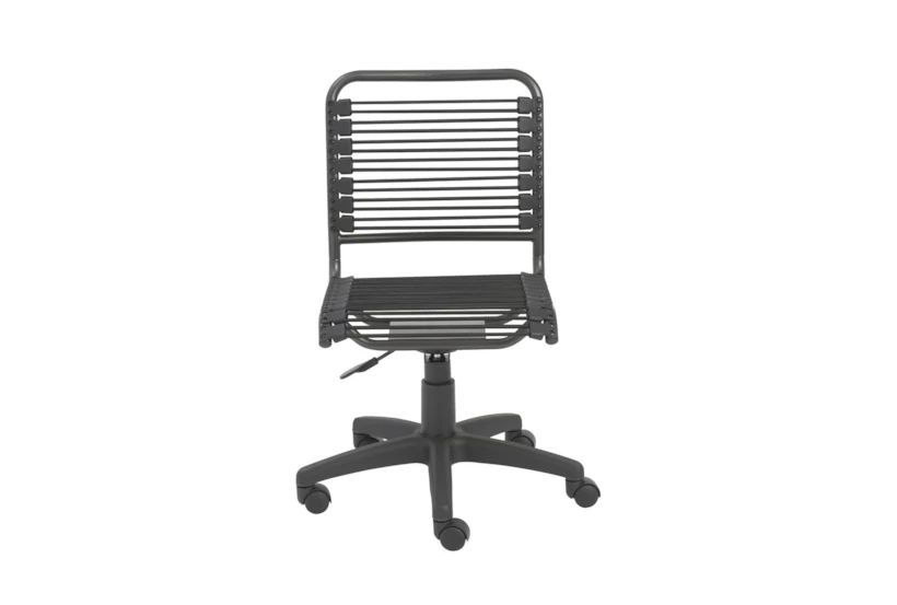 Uppsala Black And Graphite Low Back Bungee Rolling Office Desk Chair - 360