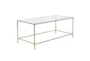 Zola Glass Coffee Table With Brass Base - Detail