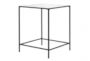 Zola Glass End Table With Black Base - Detail