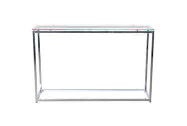 Shane Clear Glass 47 Inch Console Table