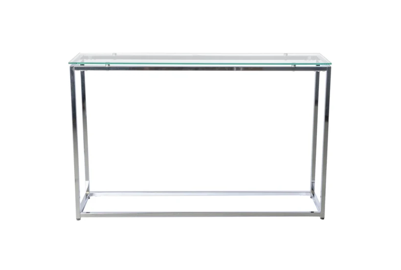 Shane Clear Glass 47" Console Table - 360