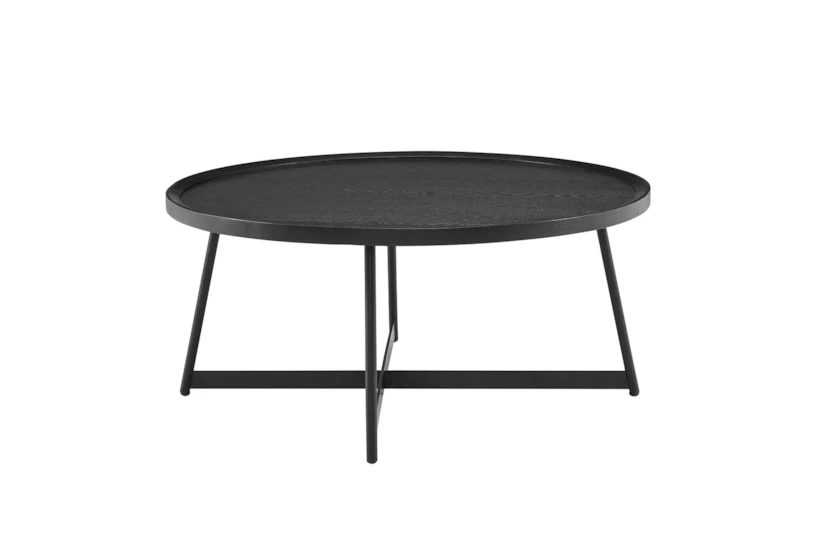 Weldon Small Black Round Coffee Table - 360