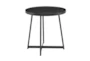 Weldon Black Ash Round End Table With Black Base - Detail