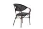 Rochelle Black And Brown Indoor/Outdoor Stacking Armchair  - Set Of 2 - Detail
