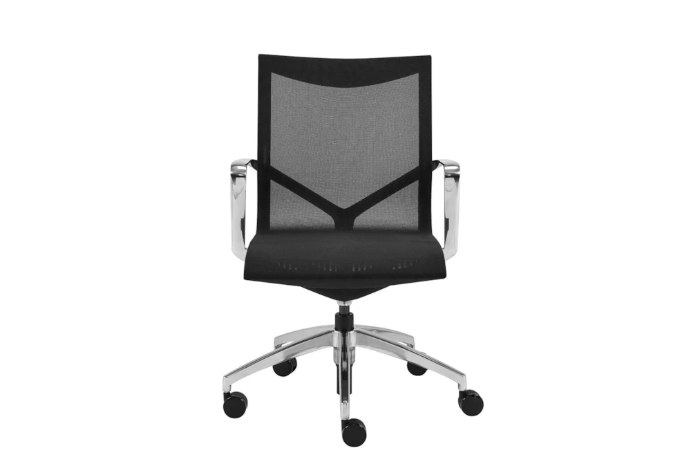 Lamkin Black Mesh Low Back Rolling Office Desk Chair