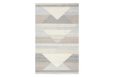 2'X3' Outdoor Rug- Gray Multi Abstract Geometric Pattern