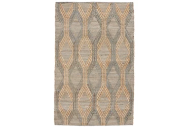 8'X10' Rug- Natural And Mineral Blue Exaggerated Geometric