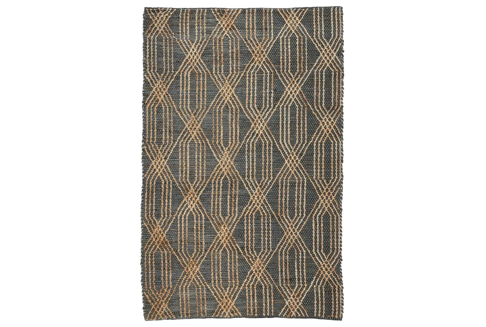 2'X3' Rug- Charcoal Blue Woven