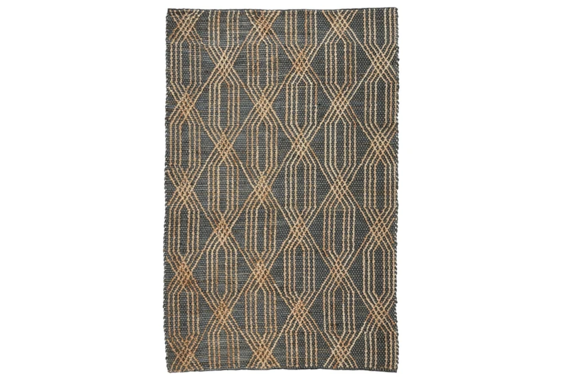 5'X8' Rug- Charcoal Blue Woven - 360