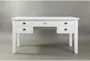 Abbott Place White 58" Desk With 5 Drawers - Signature