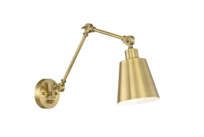 23 Inch Brass Metal Task Wall Lamp - 360