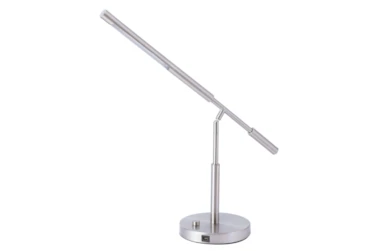 27.5 Silver Desk Lamp With USB