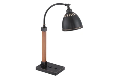 25.5 Inch Industrial Task Lamp With Outlet
