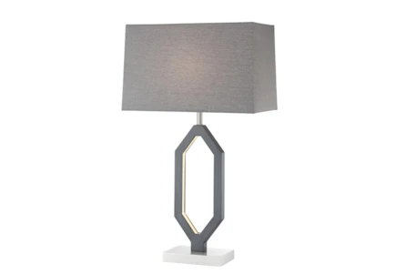 31 Inch Charcoal Grey Floor Lamp With Led Night Light - Main